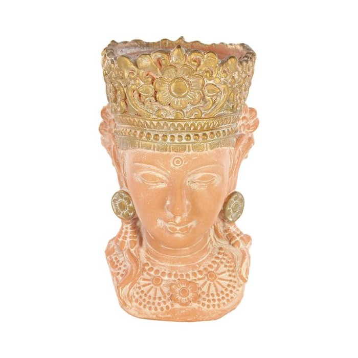 BUDDHA TERRACOTTA ORO PORTAVASO